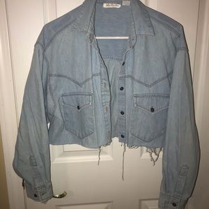 Vintage Ann Taylor Cropped Denim Shirt